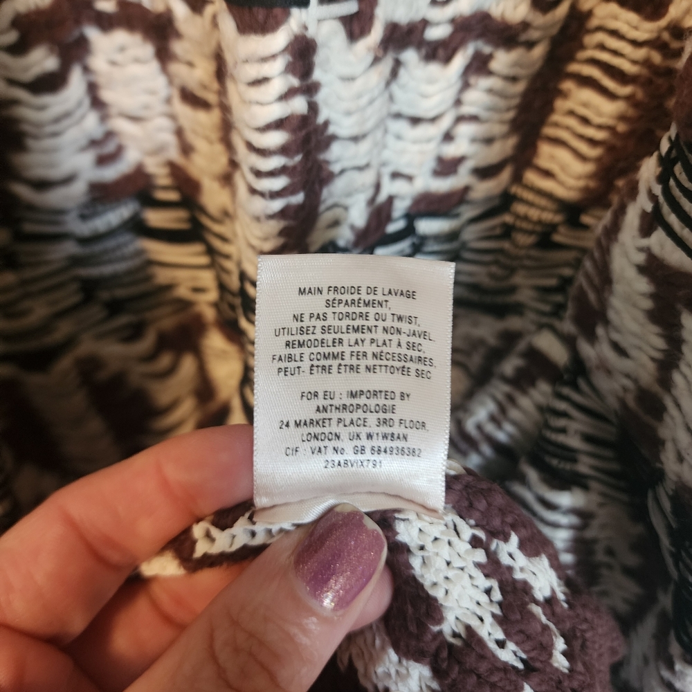 Anthropologie | Knitted & Knotted Pocketed Open Front Twisted Knit Cardigan - Picture 9 of 10